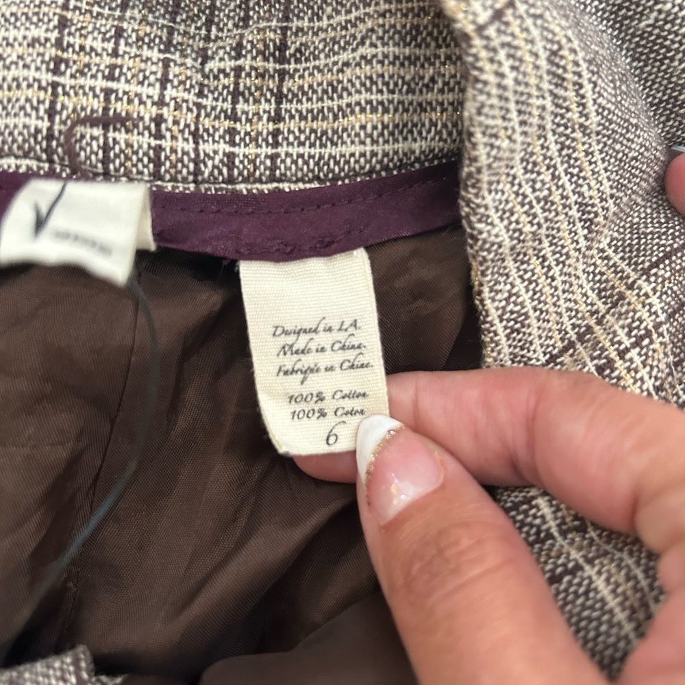 NWOT DBLA brown lined dress pants in size 6 - Picture 9 of 11